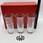 Baccarat Flora Bud Flower Vases Set Of 3 Clear Crystal New In Box 2810832 Sealed