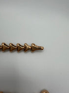 $14500 David Yurman Armory 18k Rose Gold Pave Cognac Diamond 9.5mm Link Bracelet