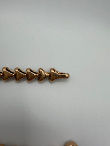 $14500 David Yurman Armory 18k Rose Gold Pave Cognac Diamond 9.5mm Link Bracelet