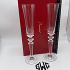 Baccarat Mille Nuits Flutissimo Champagne Flute Clear Crystal 2 PCs NIB 2810597