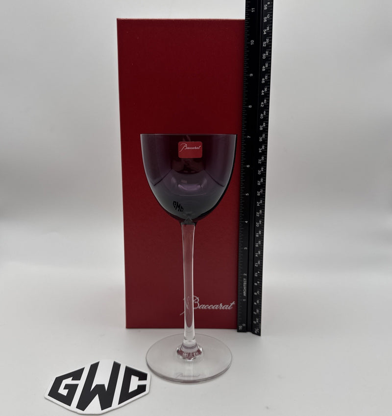 Baccarat Perfection Amythyst/Clear Rhine Wine Glass New In Box 1123131 Sealed