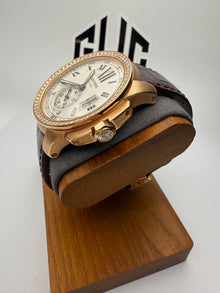 Cartier De Calibre WF100005 Silver Dial 18K Rose Gold Diamond Mens Watch 42MM