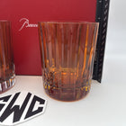 Baccarat Harmonie Tumblers Colors Of Joy Orange Crystal 2 Piece Set New 2816193