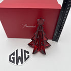 Baccarat Christmas Tree Firgurine Red Crystal New In Box 2811542