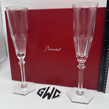 Baccarat Harcourt Eve Champagne Flutes Clear Crystal 2 Pieces New In Box 2802588
