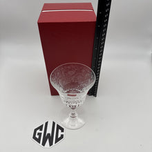 Baccarat Parme Wine Glass Etched Design Clear Crystal New In Box 1516103