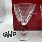Baccarat Harcourt 1841 Crystal Clear & Red Glass Set Of 2 NIB Sealed 2810590