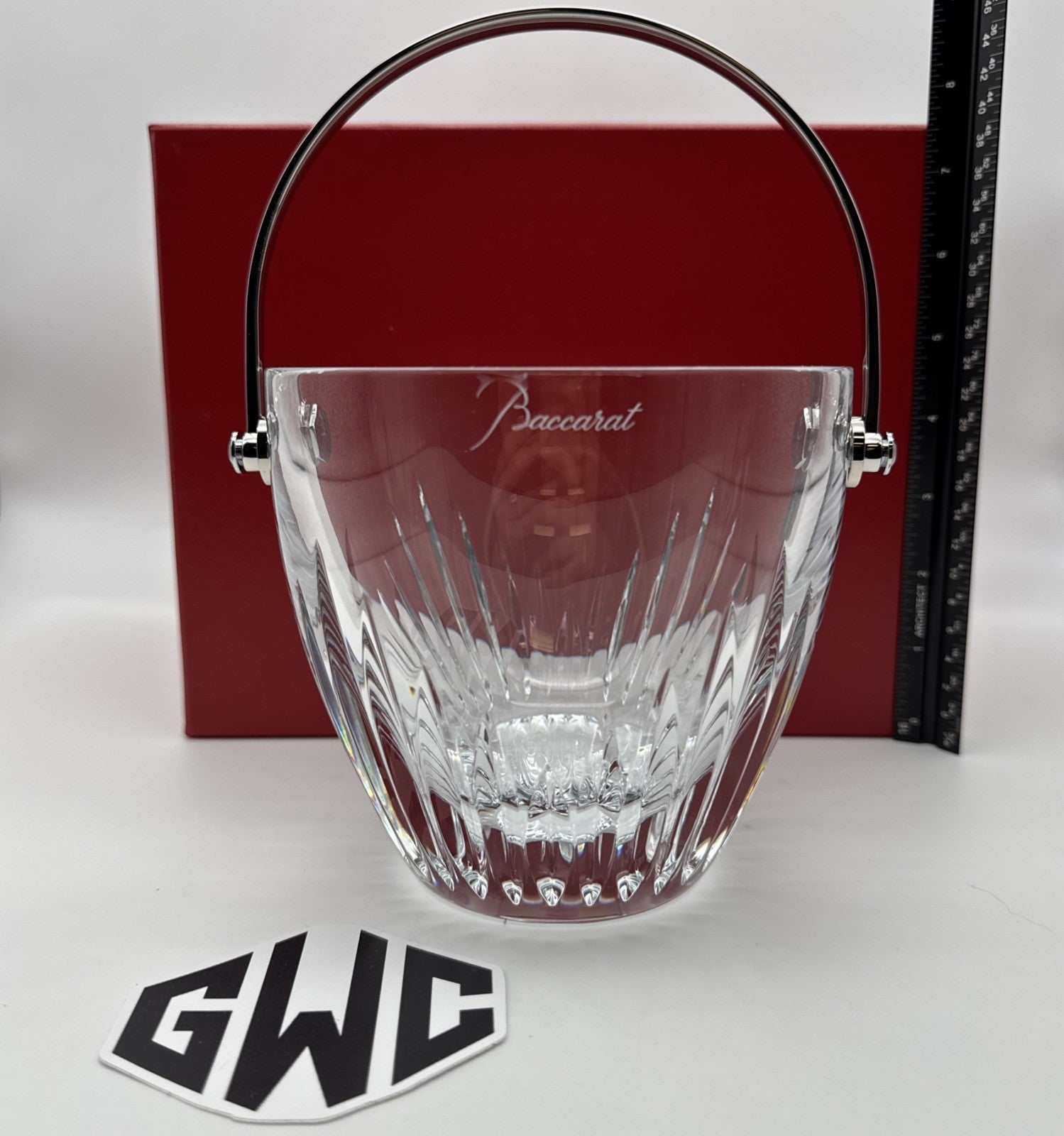 Baccarat Massena Ice Bucket Clear Crystal New In Box 1894089