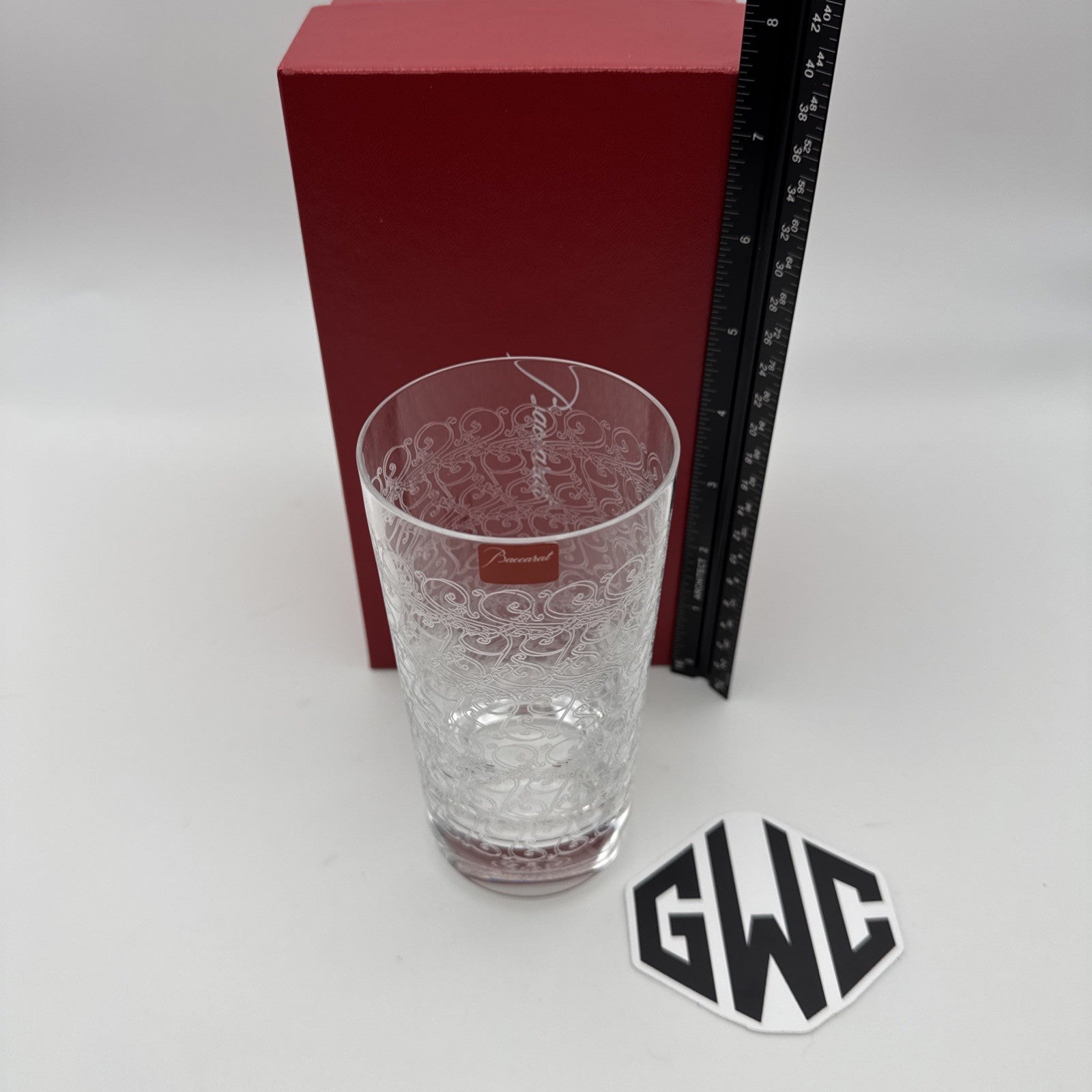 Baccarat Rohan Highball Etched Glass Clear Crystal New In Box 1510233