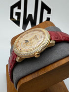 Patek Philippe 4968-400R Rose Gold Pave Diamond Moonphase Ruby 33.3mm Manual