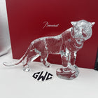 Baccarat Roaring Bengal Sculpture Clear Crystal Figurine 2814562 New In Box
