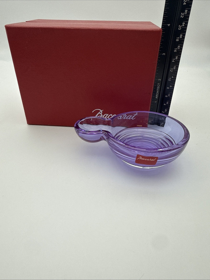 Baccarat Hypnos Small Parma Violet Crystal Duel Dish New In Box 2103766