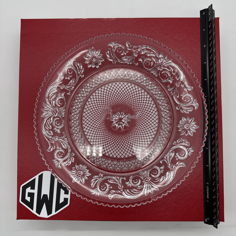 Baccarat Arabesque Plate XL Clear Crystal Tableware New In Box 1732505