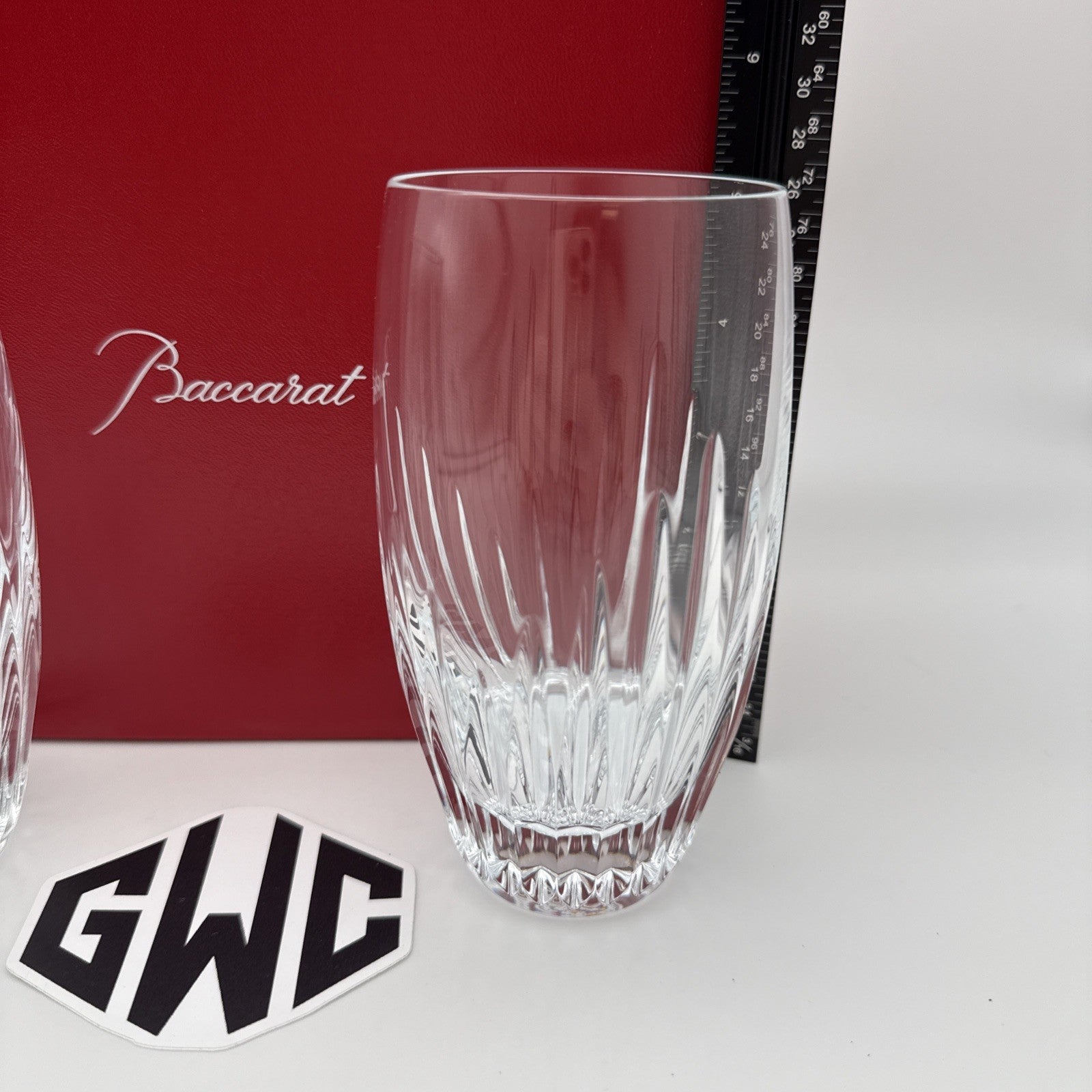 Baccarat Massena Highballs Clear Crystal Set Of 2 New In Box Sealed 2811294