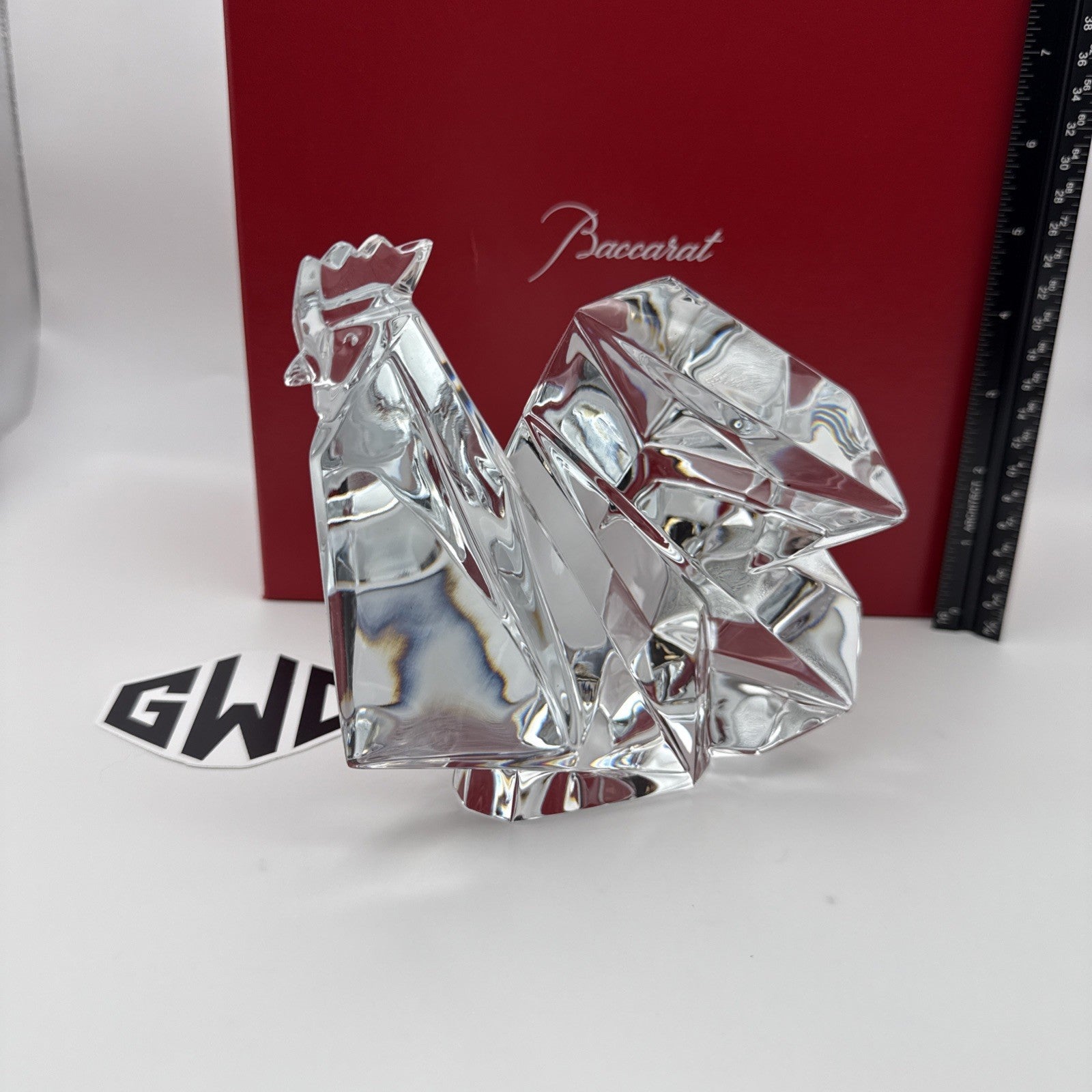 Baccarat Origami Rooster Clear Crystal Figurine New In Box 1762749 Sealed