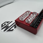 Baccarat Bambou Chopsticks Holder 2 Piece Clear Crystal 2814031 New In Box