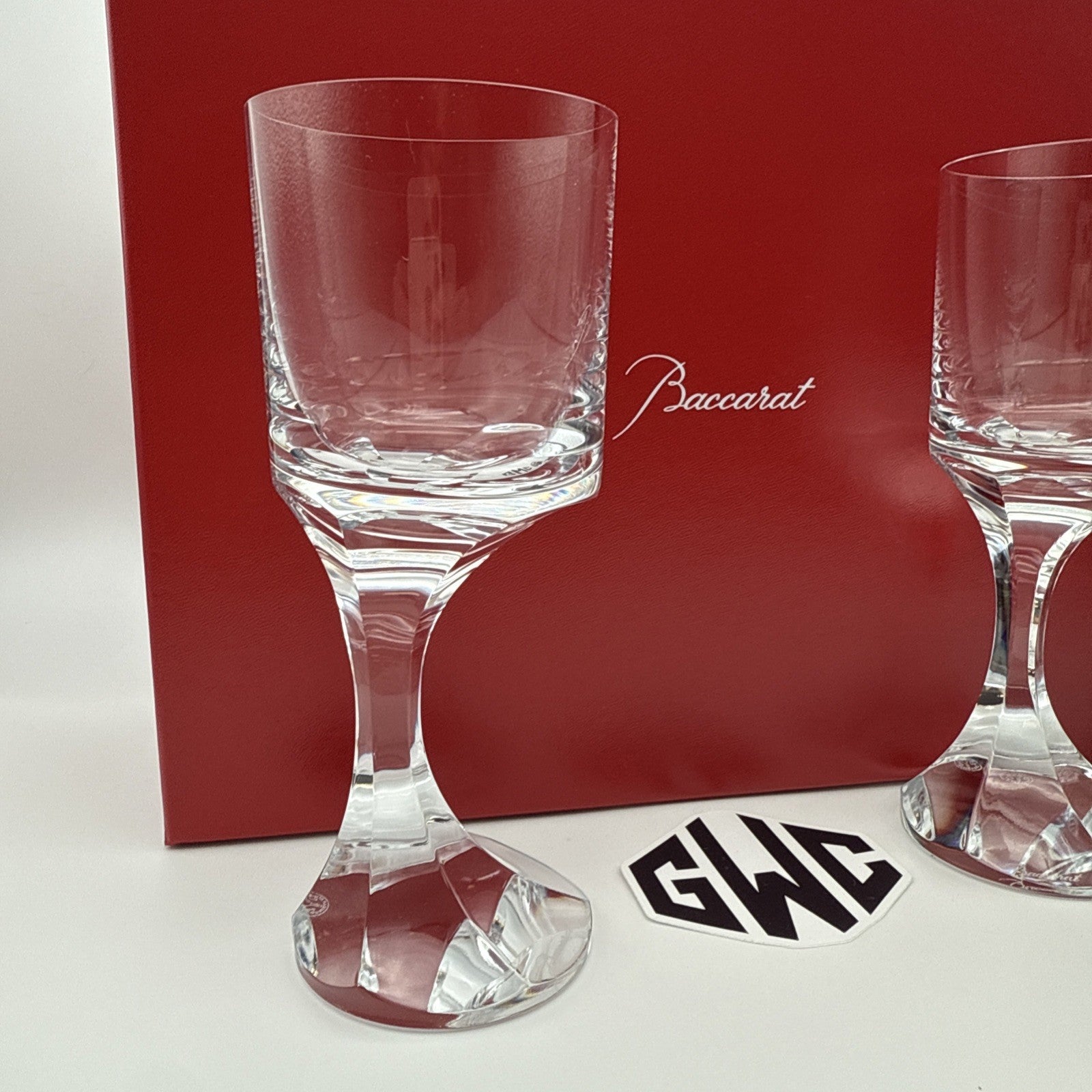 Baccarat Narcisse Large Wine Glass Clear Crystal Set Of 2 New In Box 2812668