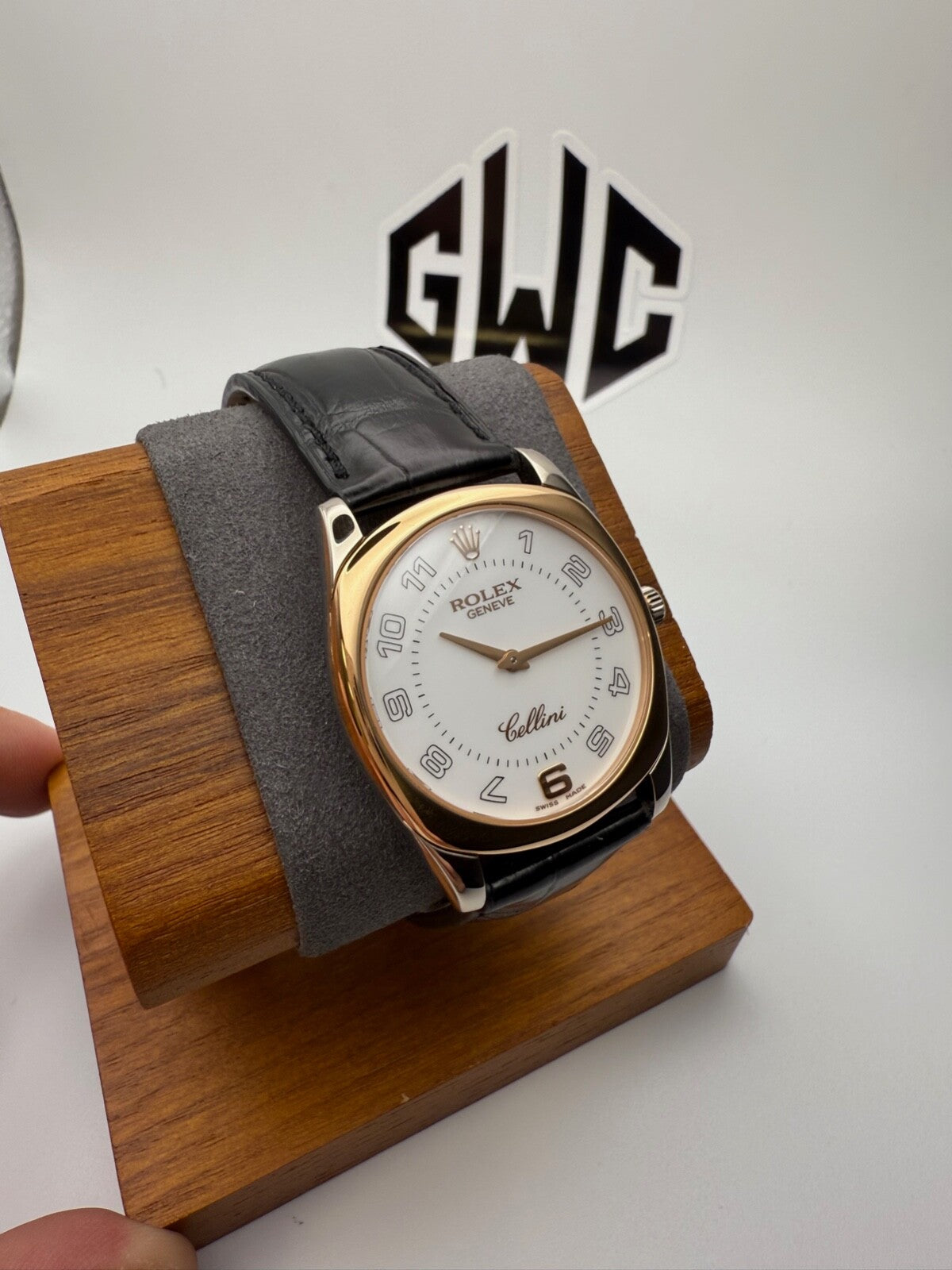 Rolex Cellini Danaos 4233/9BIC White Dial Two Tone 18K Rose/White Gold 2014 34mm