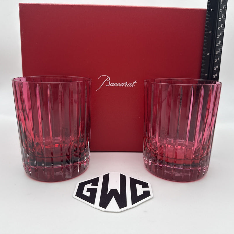 Baccarat Harmonie Tumblers Colors Of Joy Red Crystal 2 Piece Set New 2816192