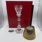 Baccarat Our Fire Candle Holder With Gold Shade Clear Crystal 2605622 NIB Sealed