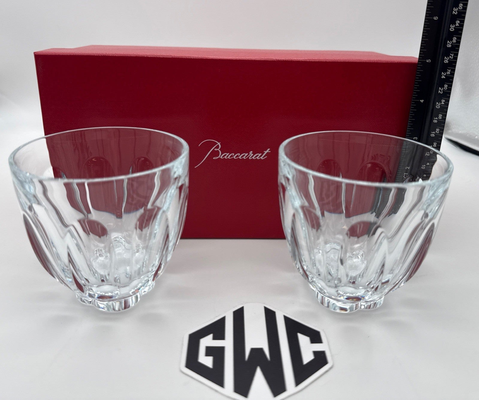 Baccarat Harcourt Tea Tumbler Cups Clear Crystal New In Box 2814385