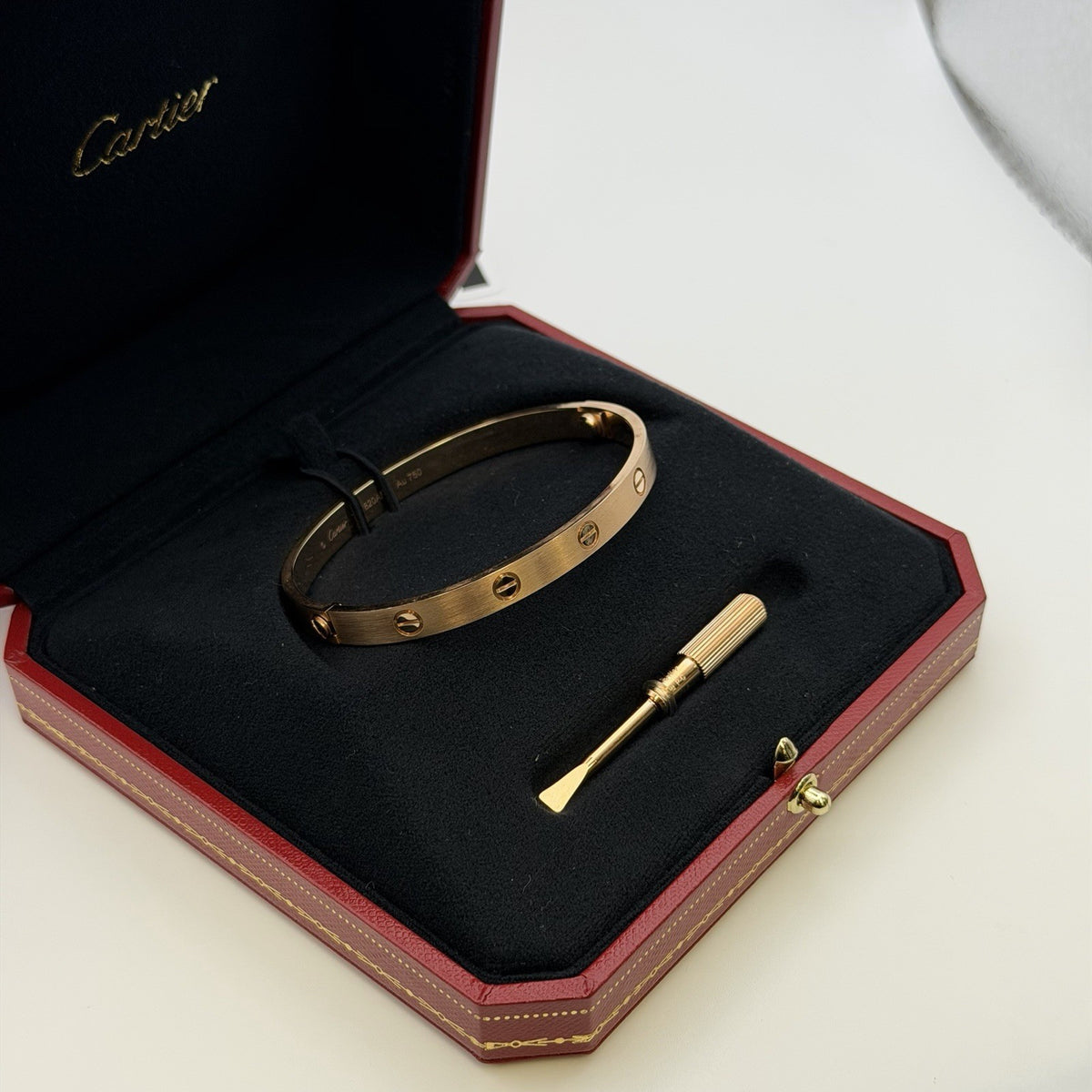 Cartier Classic Brushed Rose Gold Size 18 Love Bracelet B6079917 2026 Authentic