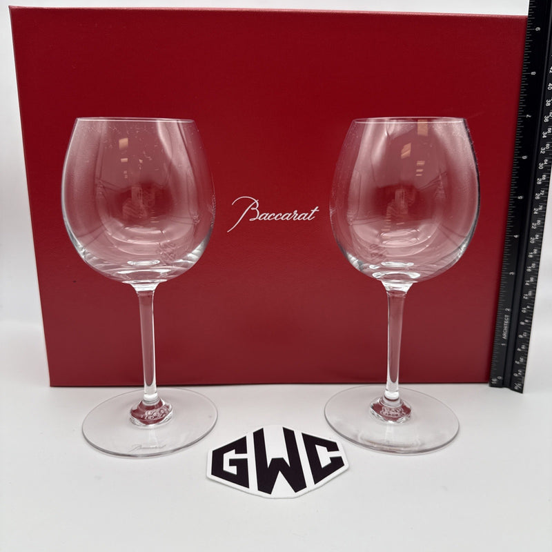 Baccarat Oenologie Burgundy Wine Glass Clear Crystal 2 Pieces New 2100292 Sealed