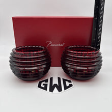 Baccarat Eye Candle Votive Red Crystal Pair Of 2 New In Box 2810639 Sealed