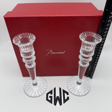 Baccarat Mille Nuits Clear Crystal Candlesticks Holder Set Of 2 2600553