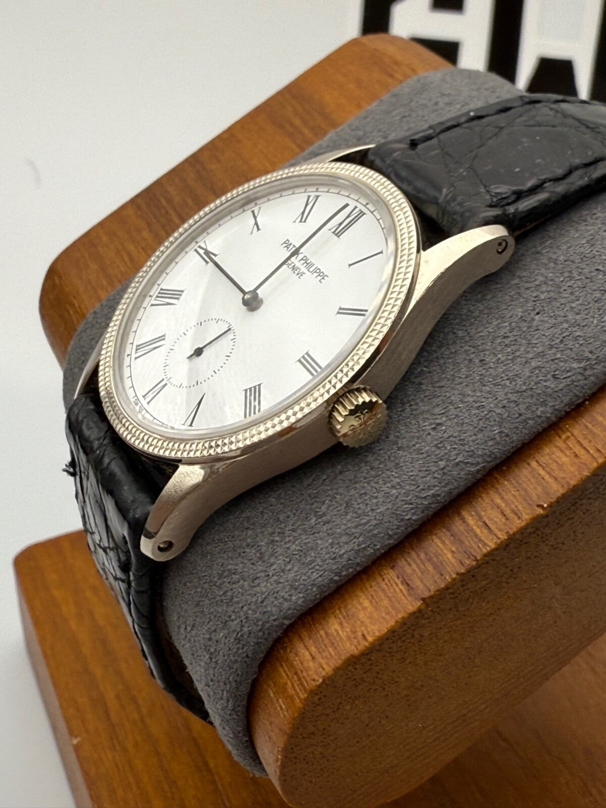 Patek Philippe Calatrava 3796/D 18K White Gold Hobnail Bezel 31mm Papers