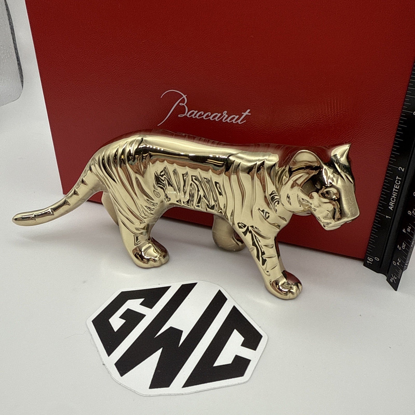 Baccarat Zodiaque Tiger 2022 Gold Crystal Figurine New In Box 2814617