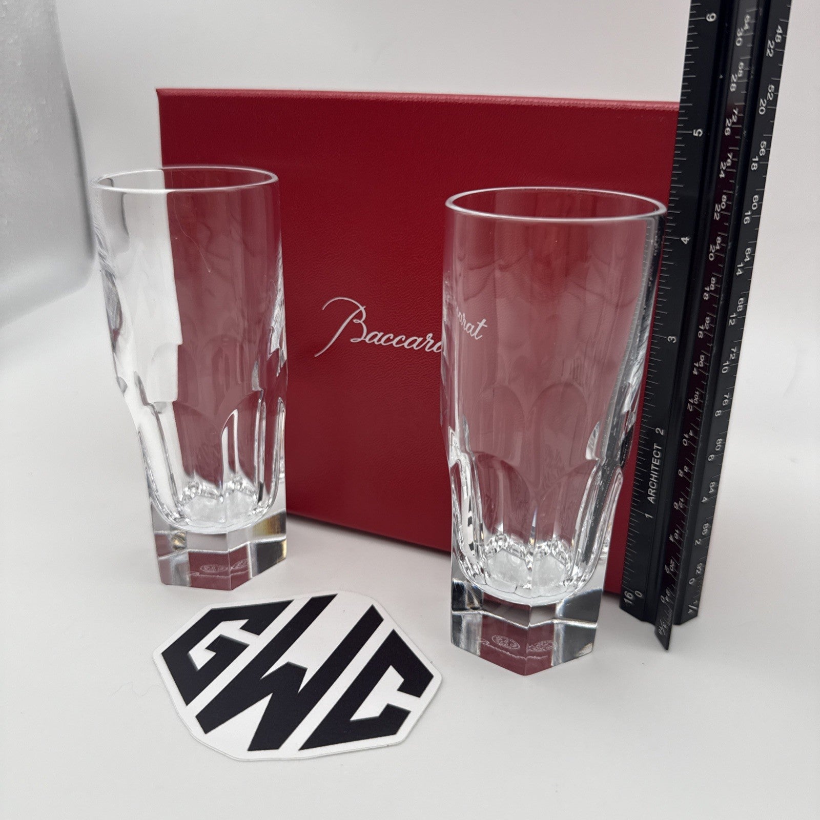 Baccarat Harcourt 1841 Happy Hour Glass Clear Crystal Set of 2 2811296 Sealed
