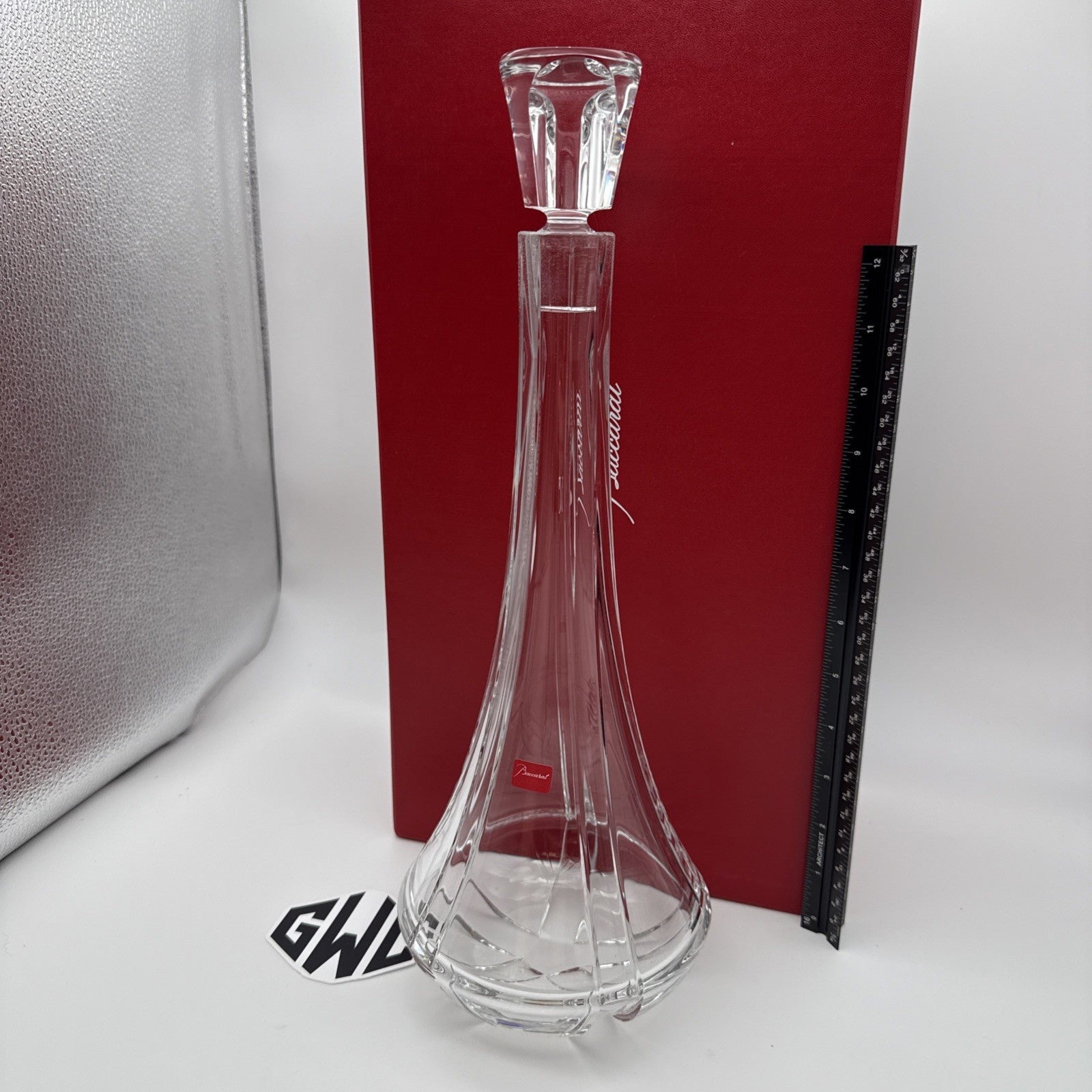 Baccarat Neptune Whiskey Decanter Clear Crystal RARE New In Box 2105784 Sealed