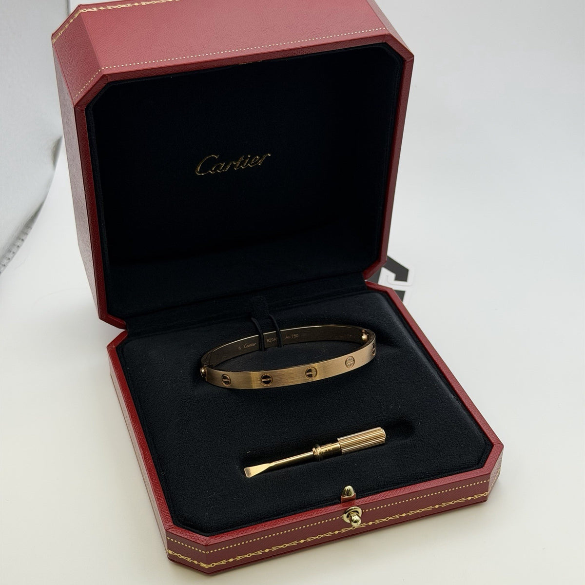 Cartier Classic Brushed Rose Gold Size 18 Love Bracelet B6079917 2026 Authentic