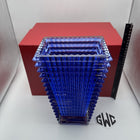 Baccarat Eye Rectangular Flower Vase Large Blue Crystal 2811106 New In Box