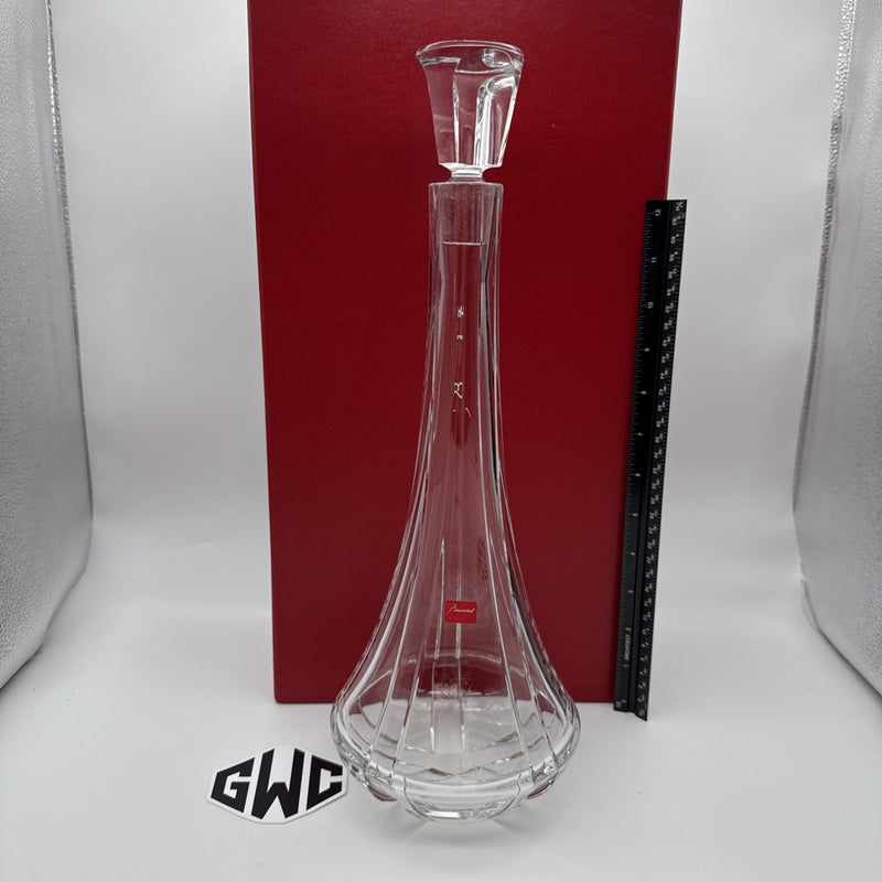 Baccarat Neptune Whiskey Decanter Clear Crystal RARE New In Box 2105784 Sealed