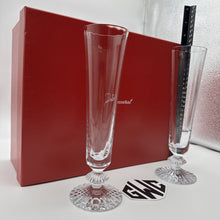 Baccarat Mille Nuits Champagne Flutes Clear Crystal Set Of 2 New In Box 2811795