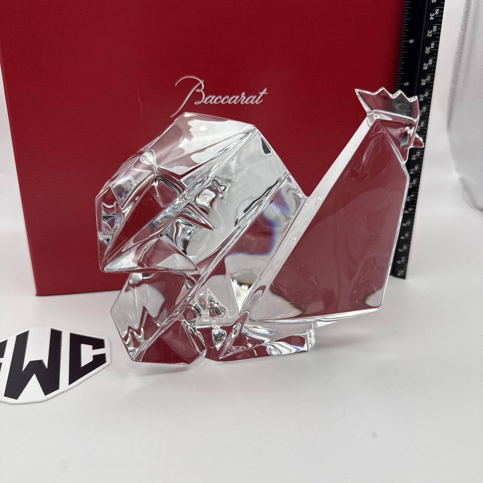 Baccarat Origami Rooster Clear Crystal Figurine New In Box 1762749 Sealed