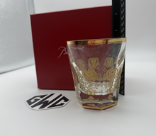 Baccarat Harcourt Old Fashion Tumbler Clear And Gold Crystal New in Box 