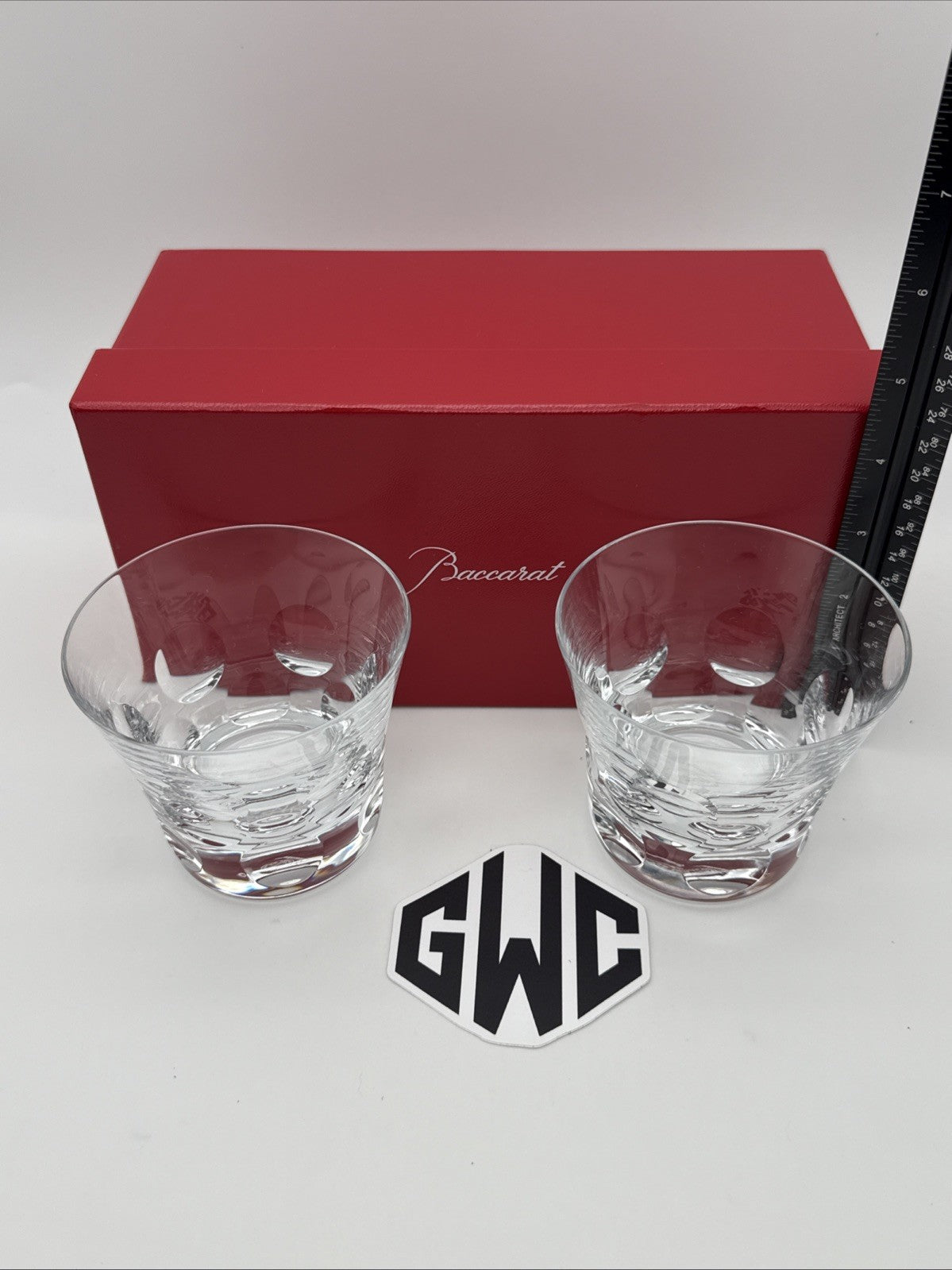 Baccarat Beluga Small Spirit Tumblers Clear Crystal 2 Pieces New In Box 2104388