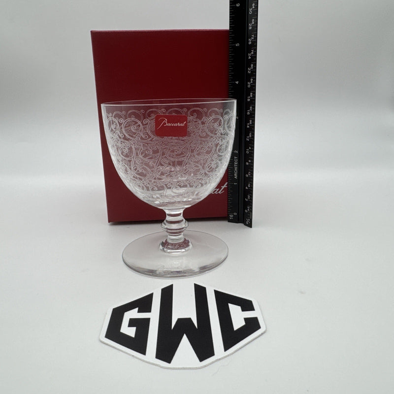 Baccarat Rohan Red Wine Etched Glass Clear Crystal New In Box 1510103