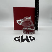 Baccarat Bear Head Figurine Clear Crystal New In Box 1762710