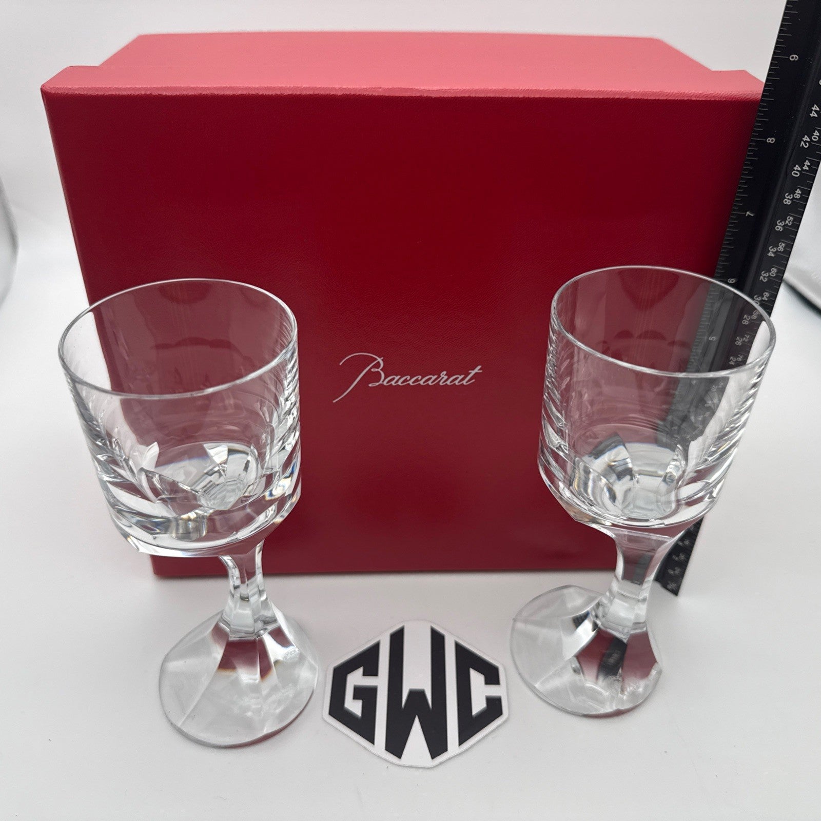Baccarat Narcisse White Wine Set of 2 Clear Crystal New In Box 2812669