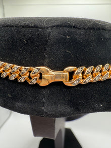 $25000 David Yurman Curb Chain Necklace 18K Rose Gold Cognac Diamonds 6mm 22in