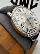 Cartier Ronde Louis 3269 18K White Gold Diamond Bezel & Dial Manual Wind 42 mm