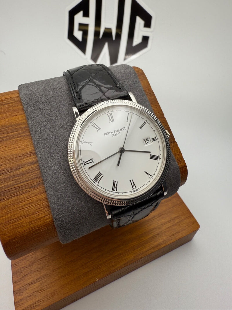Patek Philippe Calatrava 3944G 18K White Gold White Dial Quartz 33mm