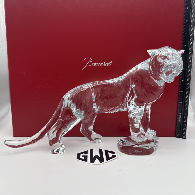 Baccarat Roaring Bengal Sculpture Clear Crystal Figurine 2814562 New In Box