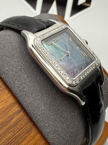 Cartier Panthere White Gold Blue MOP Diamond Bezel Quartz 16502