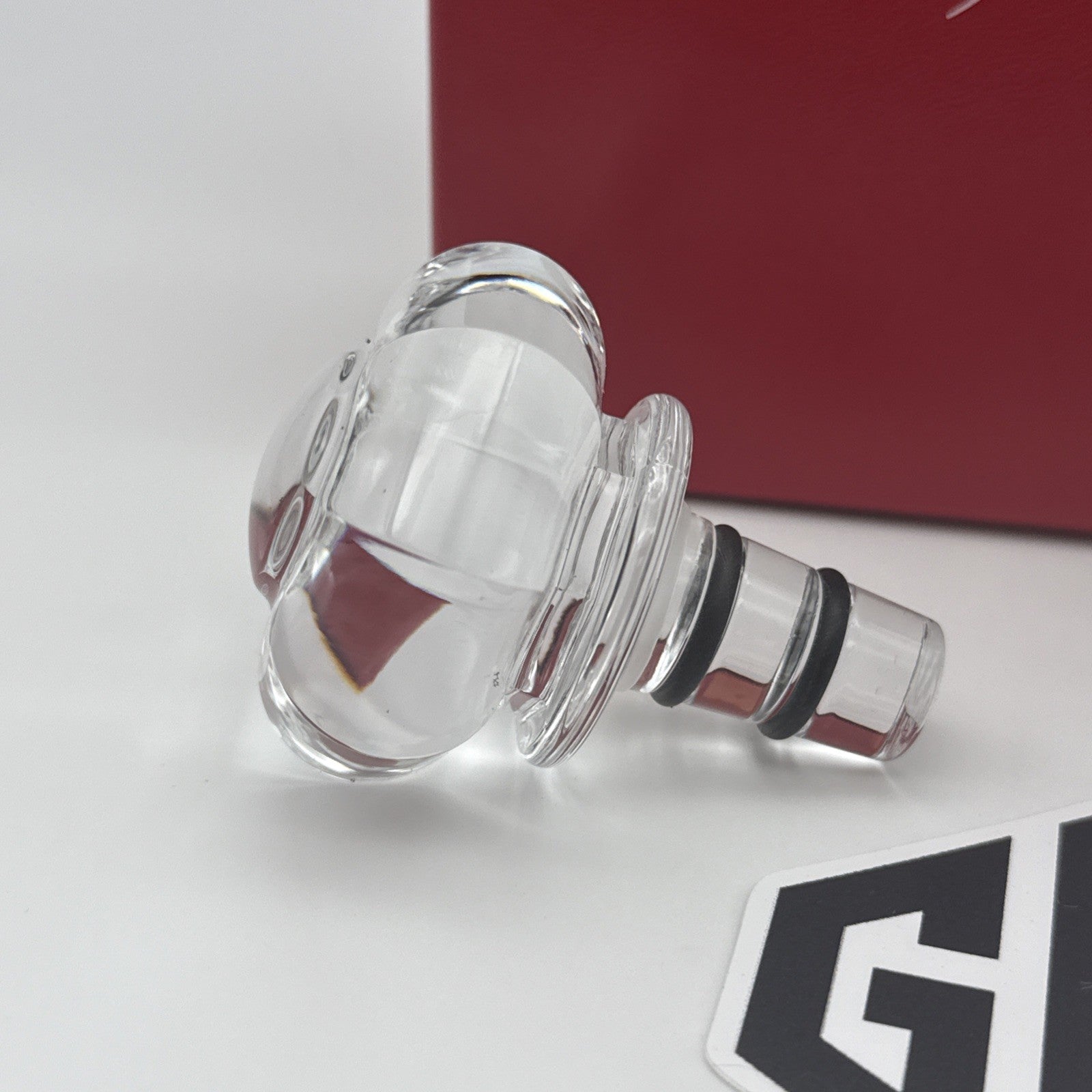 Baccarat Clear Crystal Tip Top Bottle Wine Stoppers 2 Pieces 2812558 New In Box