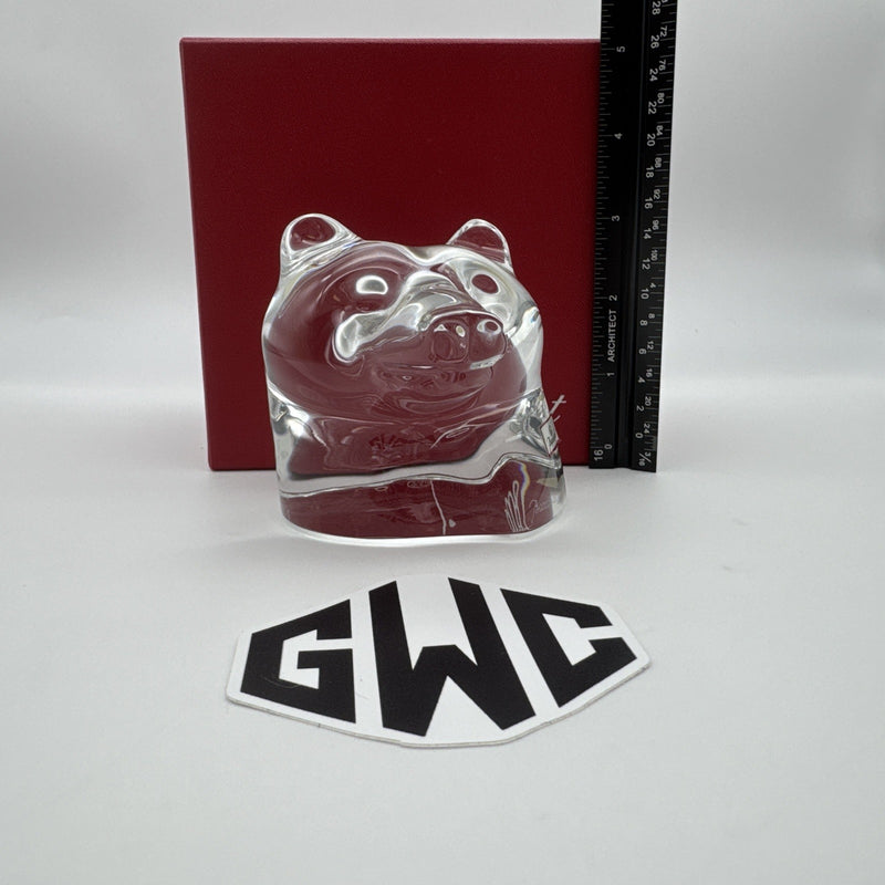 Baccarat Bear Head Figurine Clear Crystal New In Box 1762710